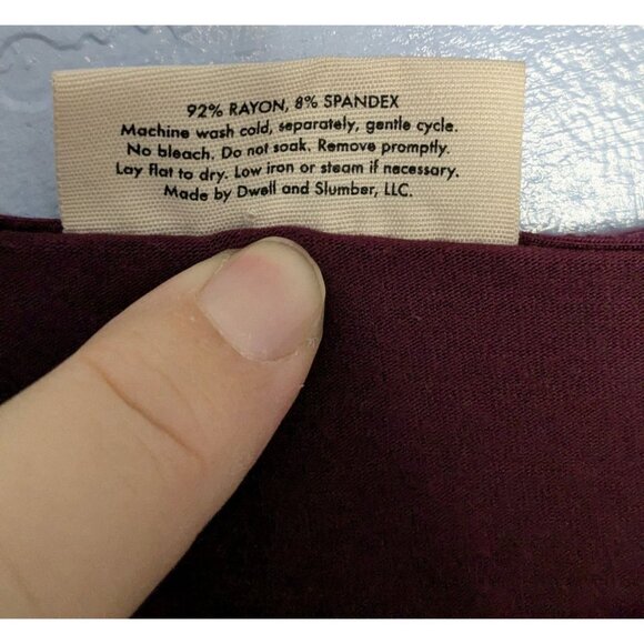 Dwell & Slumber Burgundy One Size Lounge Dress Pockets Button XL sz 18 - Picture 6 of 9